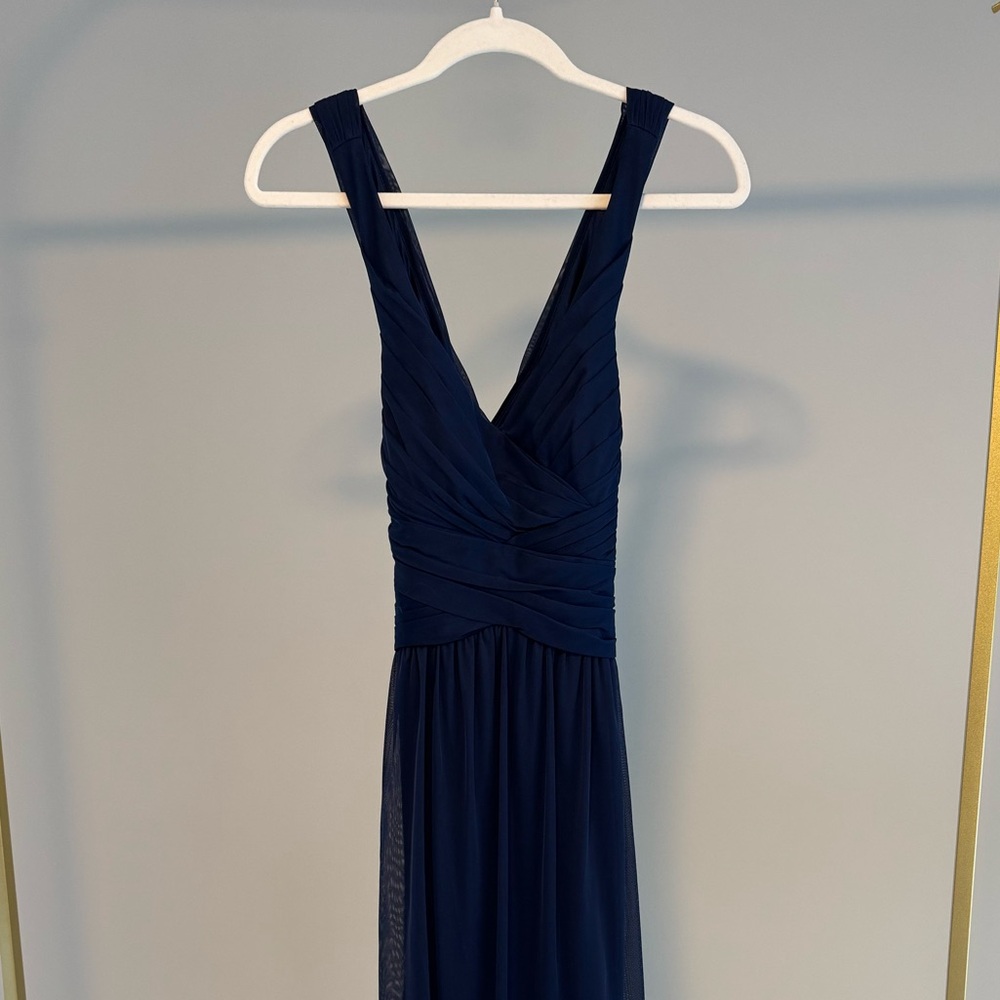 David’s Bridal Floor Length Bridesmaid Formal Dress / Gown - Marine